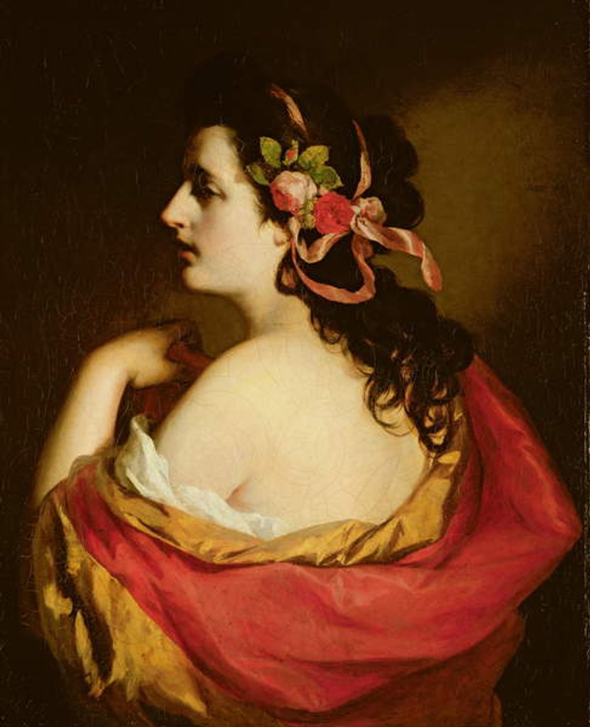 Detail of Portrait of a Young Girl, 1865 by Friedrich von Amerling