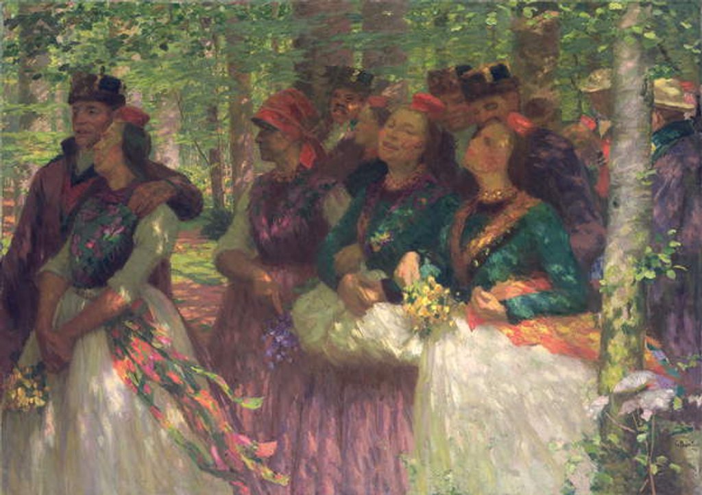 Detail of Woodland Walk by Carl Ludwig Noah Bantzer