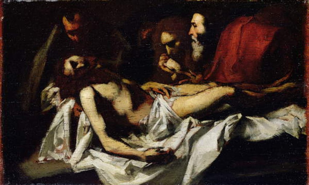 Detail of The Laying of Christ in the Tomb by Edouard (attr. to) Manet