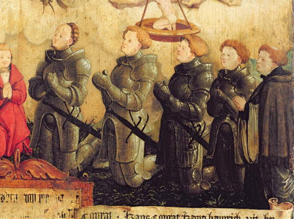 Detail of Kneeling Knights by Master of Messkirch
