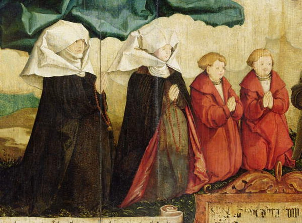 Detail of Kneeling Worshippers by Master of Messkirch