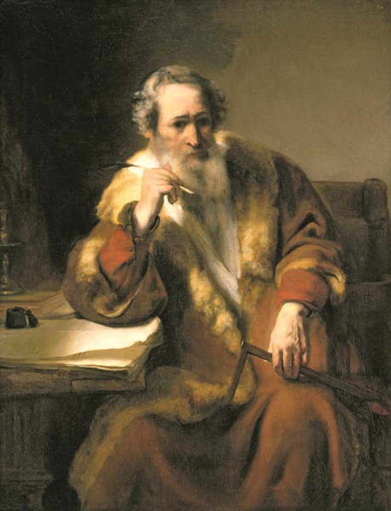 Detail of The Apostle Thomas by Nicolaes Maes