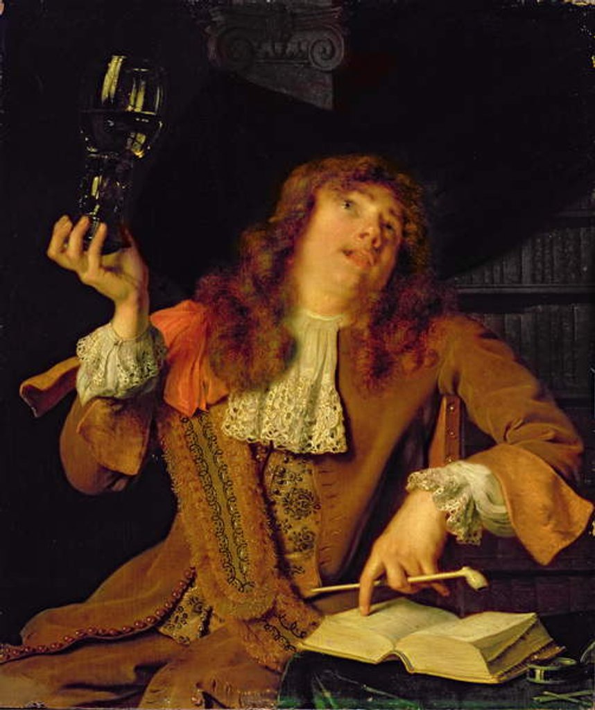 Detail of The Wanton Student, 1678 by Arie de Vois