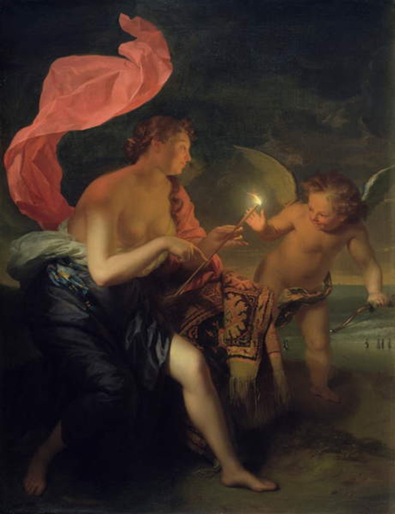 Detail of Venus Giving a Burning Arrow to Cupid by Godfried Schalcken