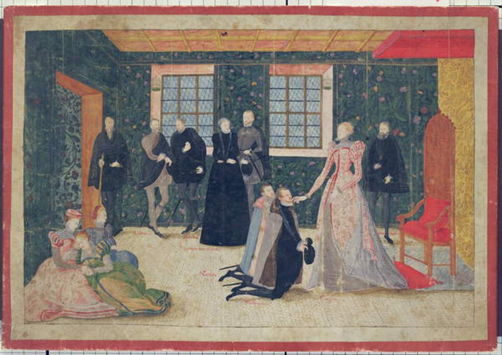 Detail of Queen Elizabeth receives Dutch Ambassadors by Dutch School