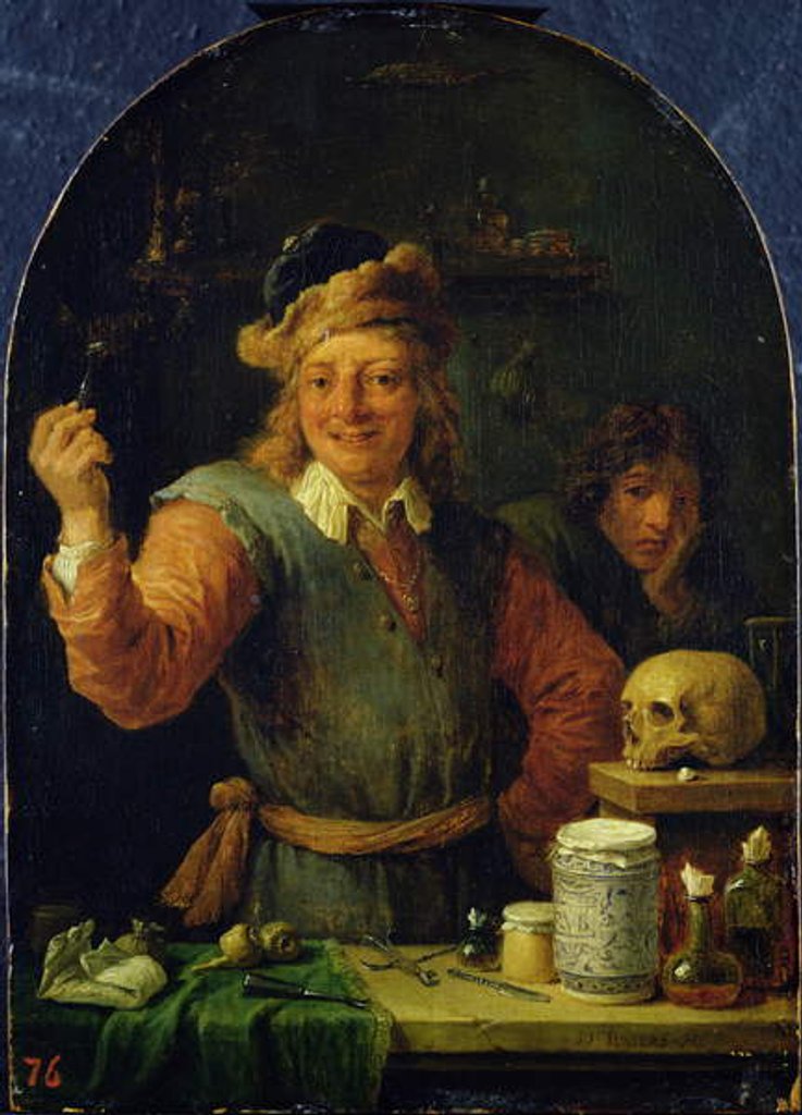 Detail of The Dentist by David the Younger Teniers
