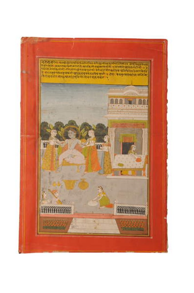 Detail of Ragamala miniature painting, Rajasthan probably Bundi, early 19th century by Rajasthani School