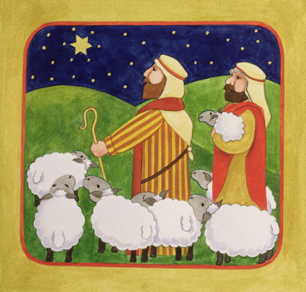 Detail of The Shepherds by Linda Benton