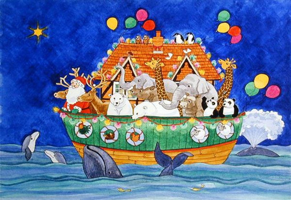 Detail of Santa's Ark by Linda Benton