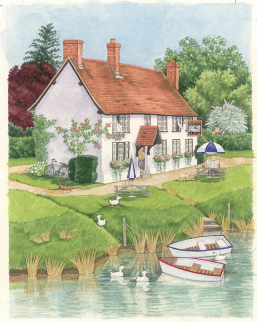 Detail of The Boat Inn, 2003 by Linda Benton