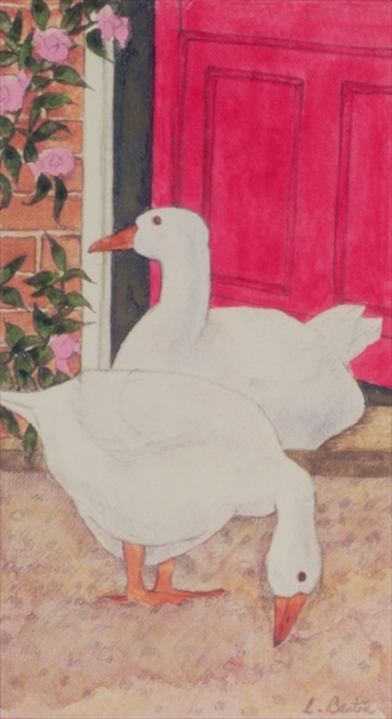 Detail of Ducks by the Open Door by Linda Benton