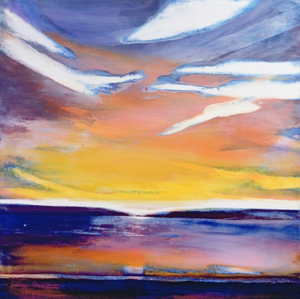 Detail of Evening seascape by Lou Gibbs