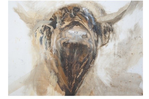 Detail of La Vache, Cow, 2015 by Lou Gibbs