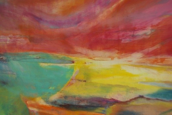 Detail of Between Land and Sea, Landscape, 2016 by Lou Gibbs