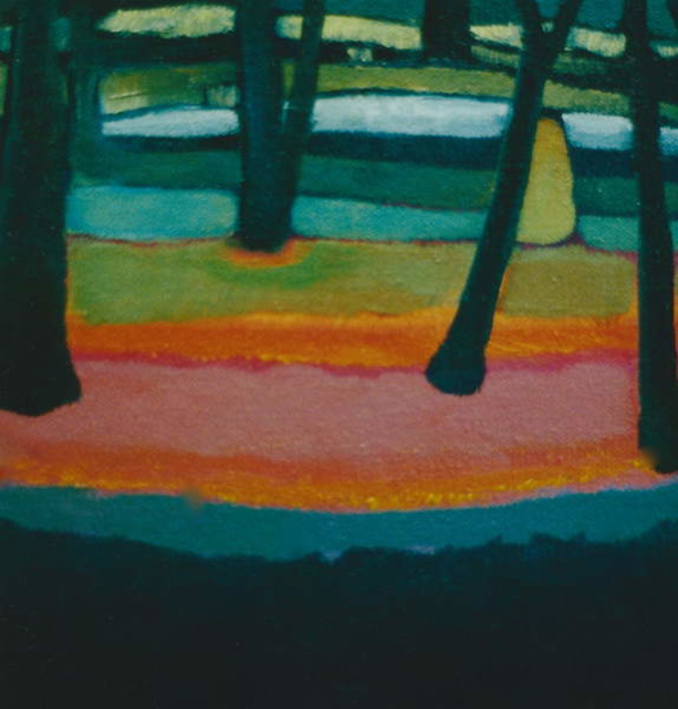 Detail of Vigil, 2001 Abstract forest by Lee Campbell