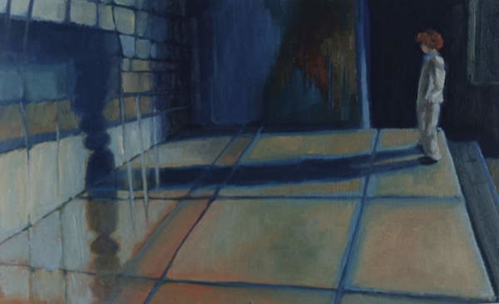 Detail of Sarah, 1989 Interior with girl by Lee Campbell