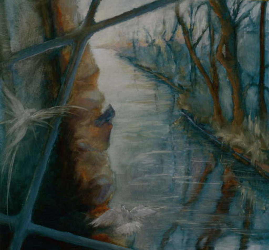 Detail of Presence, 1997 Birds over river Canterbury by Lee Campbell