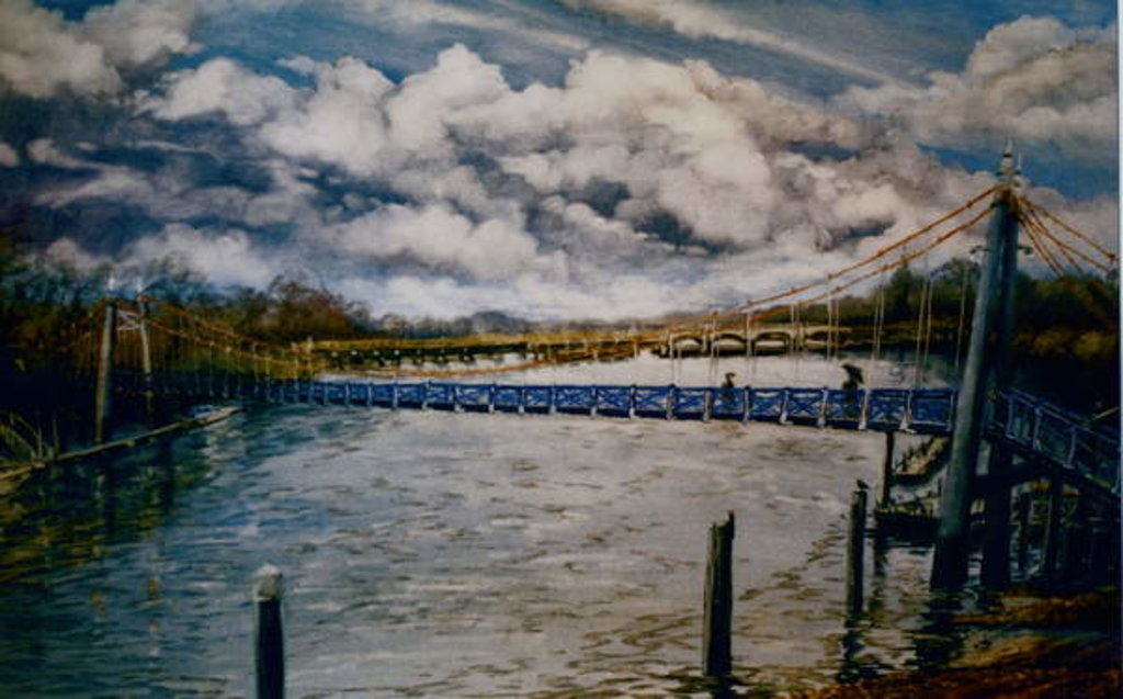 Detail of Teddington Lock, 2006 Stormy view of Thames by Lee Campbell