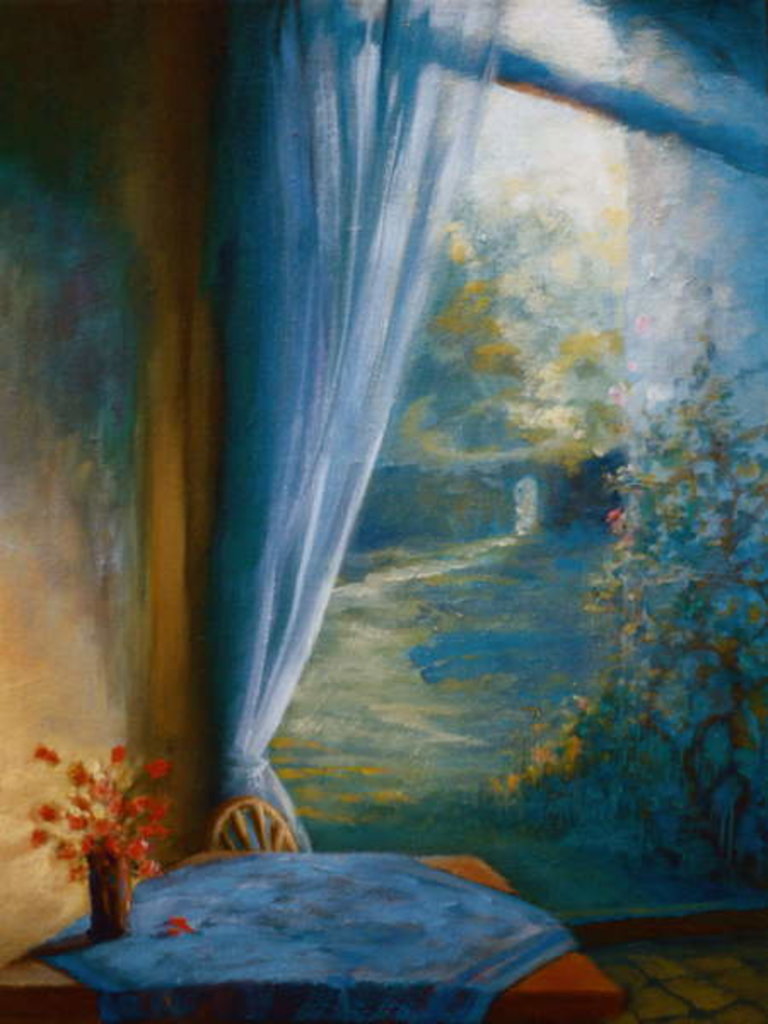 Detail of Summer Shadows, 1999 Interior and garden by Lee Campbell