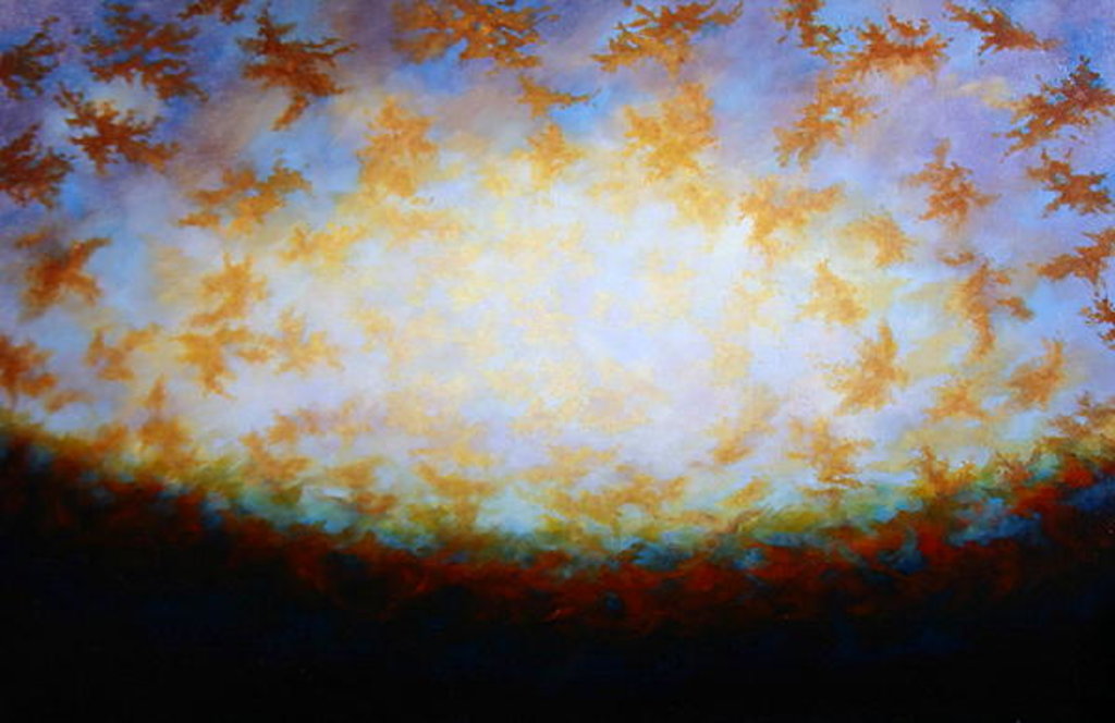 Detail of Where Angels Dance, 2005 Abstract leaves by Lee Campbell