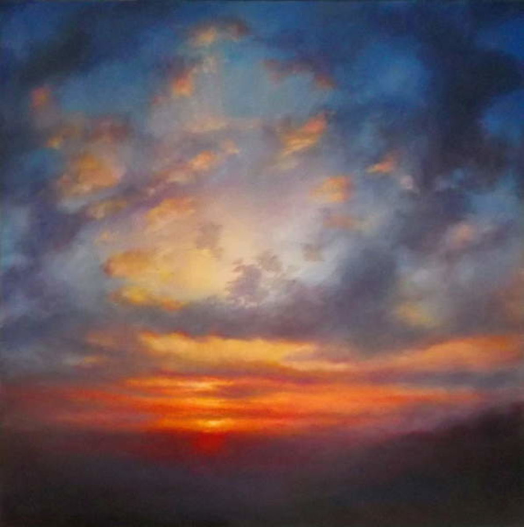 Detail of Symphony, 2016Sunset over sea by Lee Campbell