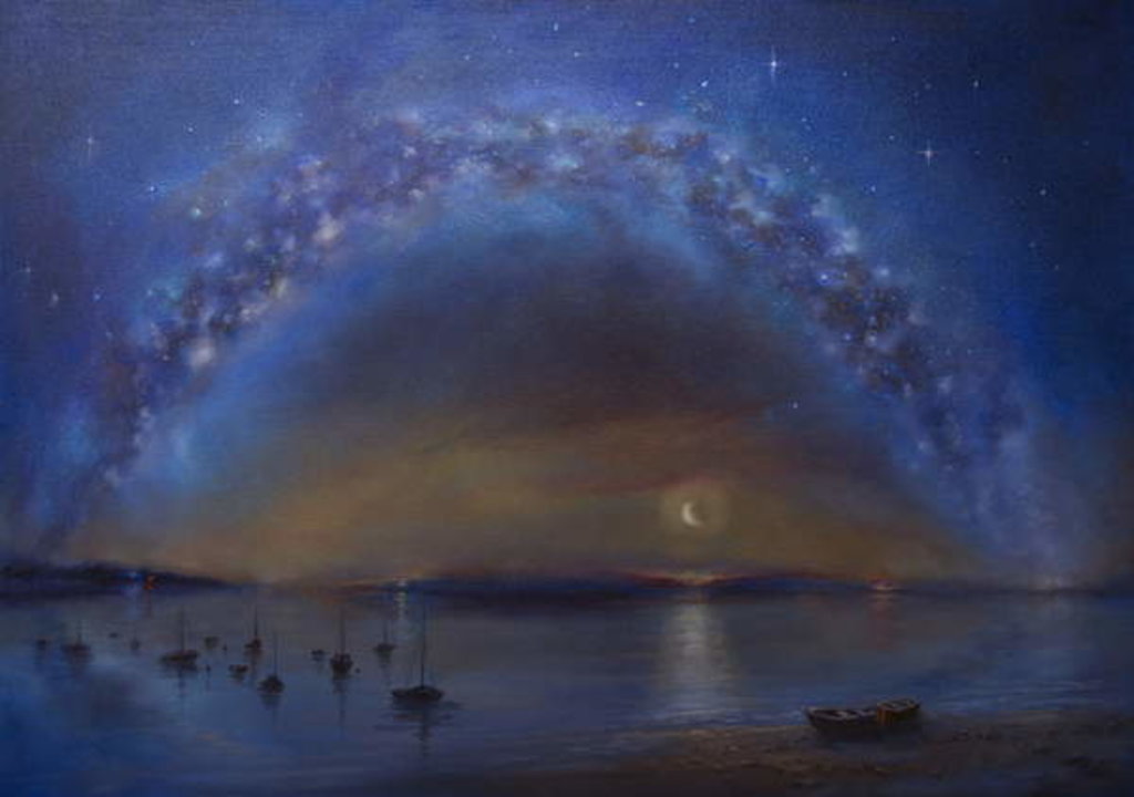 Detail of Celestial, 2016Milky Way in night sky. by Lee Campbell