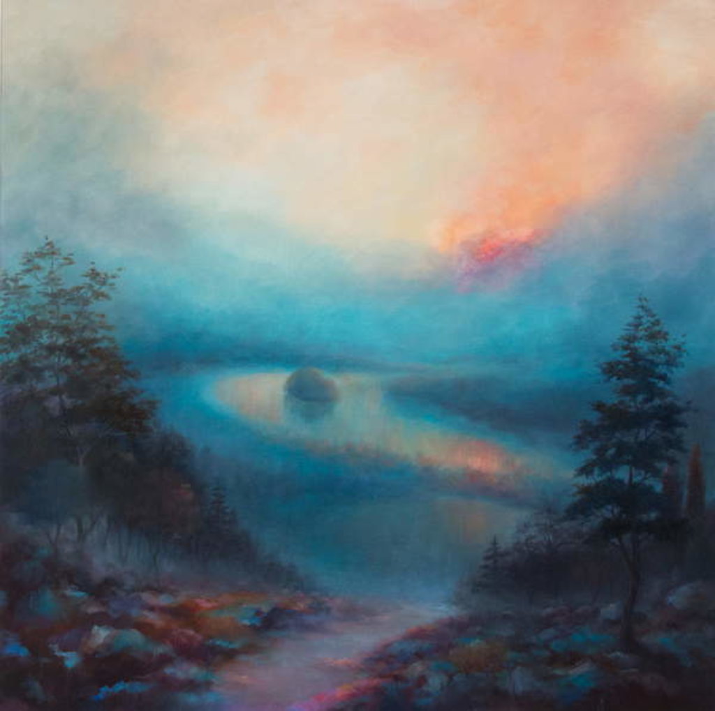 Detail of Misty Blue, 2017, landscape by Lee Campbell