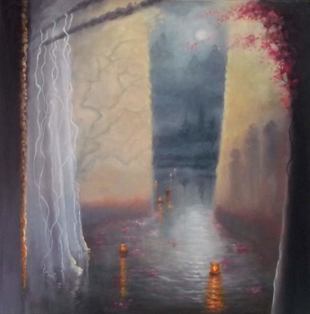 Detail of Transition, 2011 fantasy spiritual by Lee Campbell