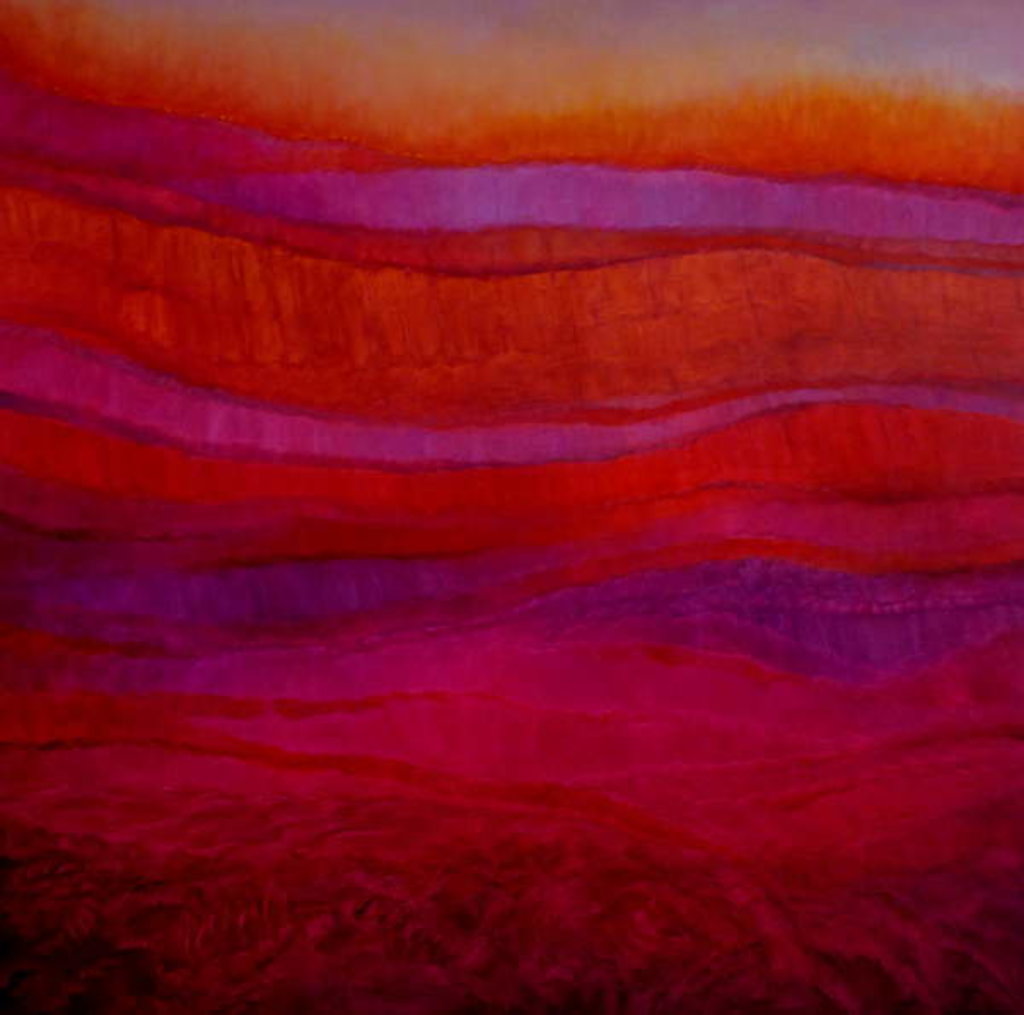 Detail of Magenta Deep, 2018 Red abstract by Lee Campbell