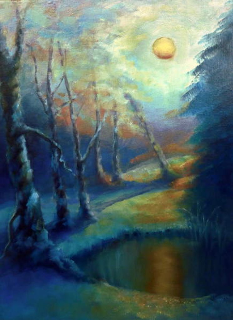 Detail of Winter Glow, 2019Nordic landscape by Lee Campbell