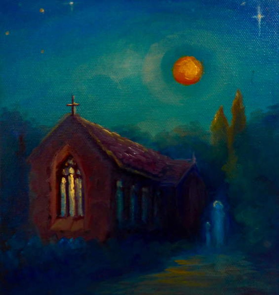 Detail of Night Moves II, 2019Architecture, church by Lee Campbell