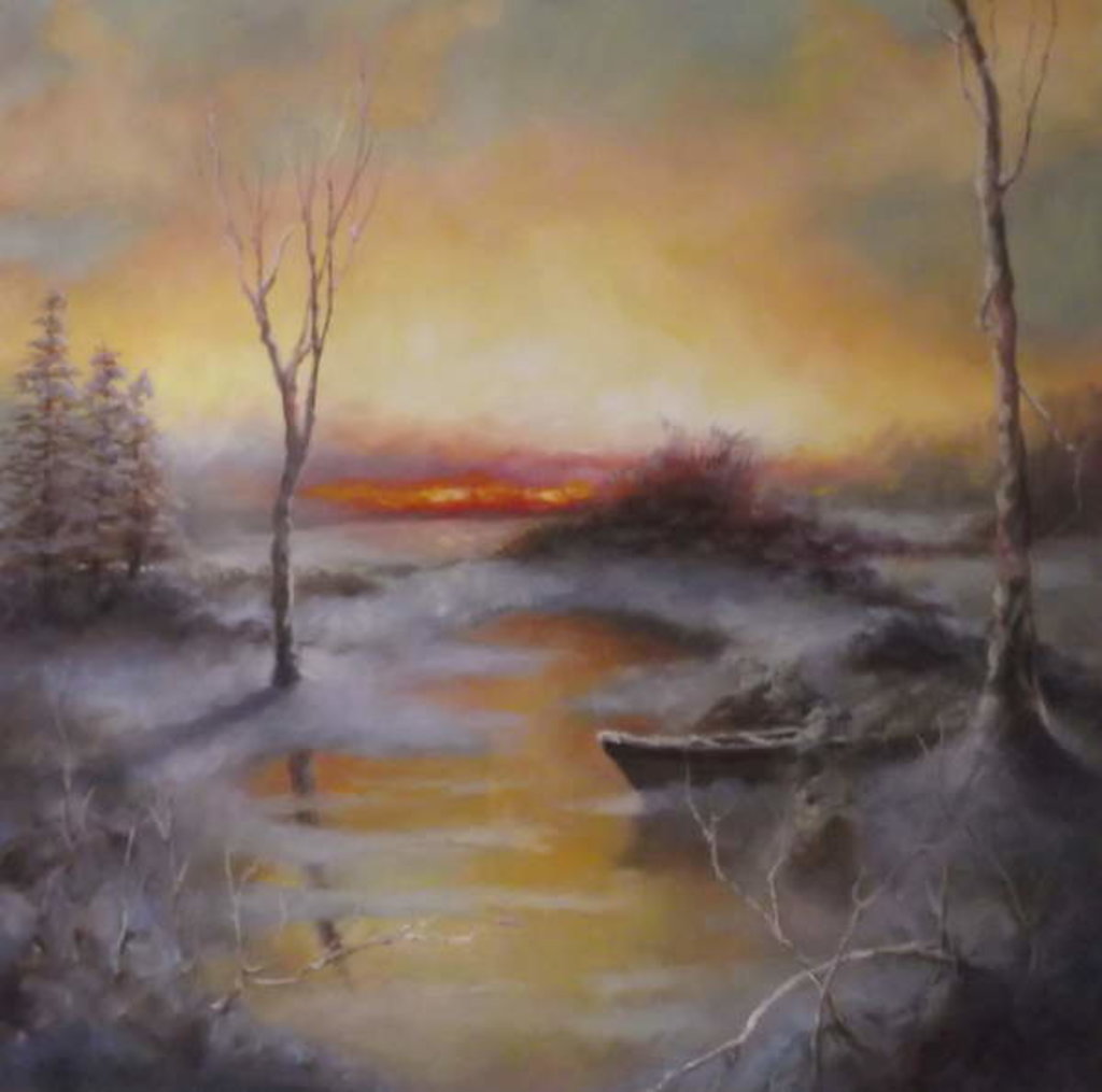 Detail of Frozen Gold 2012 Winter landscape by Lee Campbell