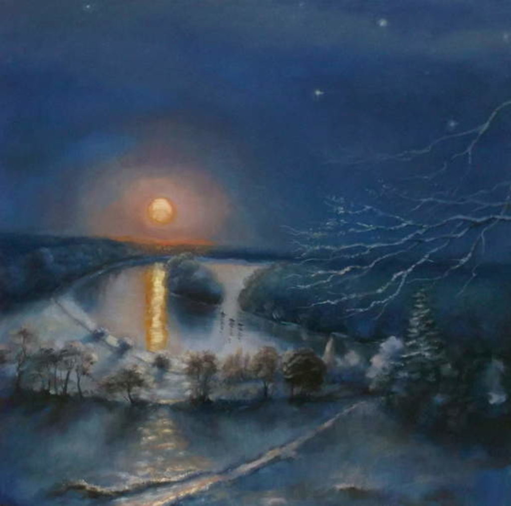 Detail of Frozen Blue 2011 Landscape Winter by Lee Campbell