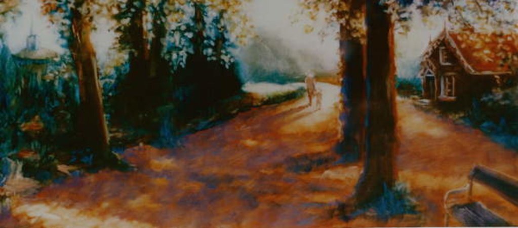 Detail of Dane John Gardens, Canterbury, 2000landscape by Lee Campbell