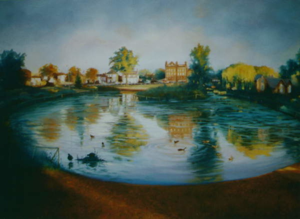 Detail of Barnes Pond, 2006 landscape Barnes by Lee Campbell