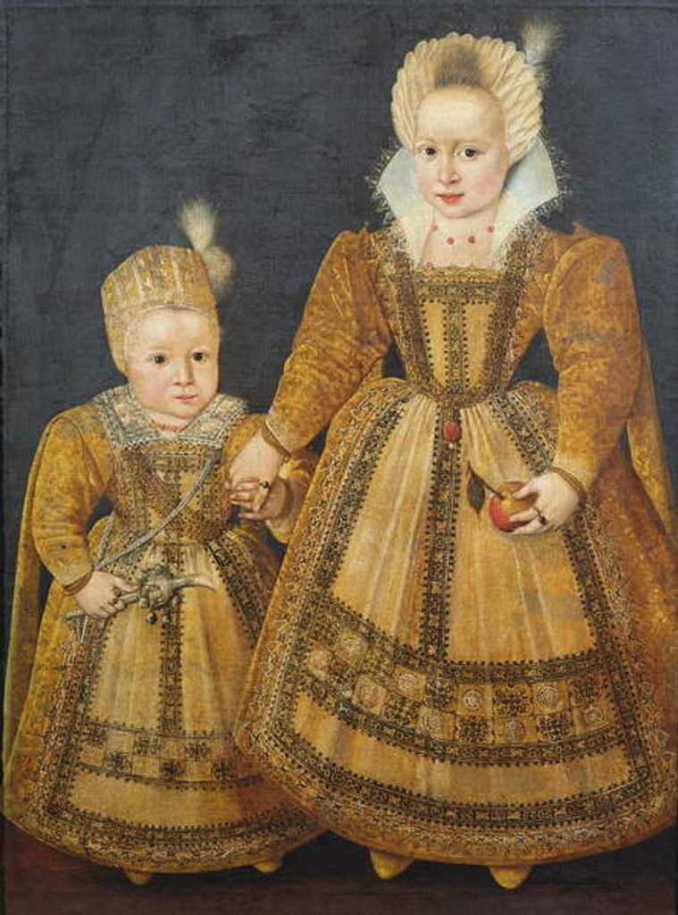 Detail of Boy and Girl by Netherlandish School