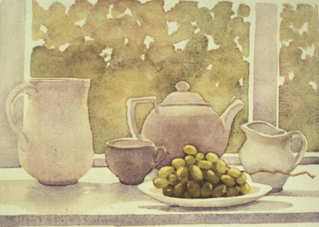Detail of Still Life with Grapes by Lillian Delevoryas