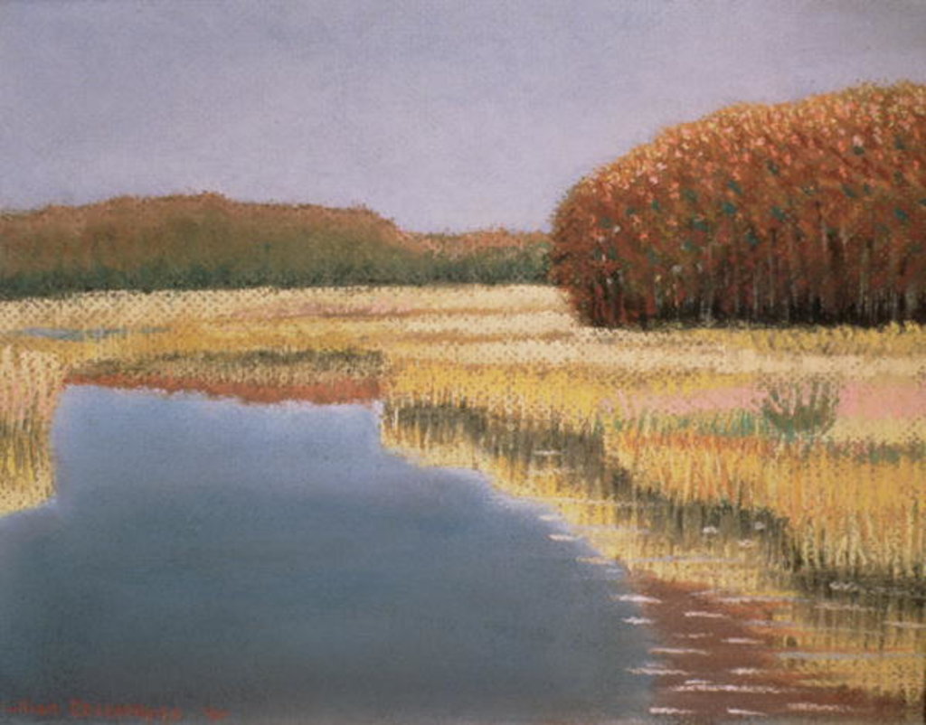 Detail of New England Autumn, 1990 by Lillian Delevoryas