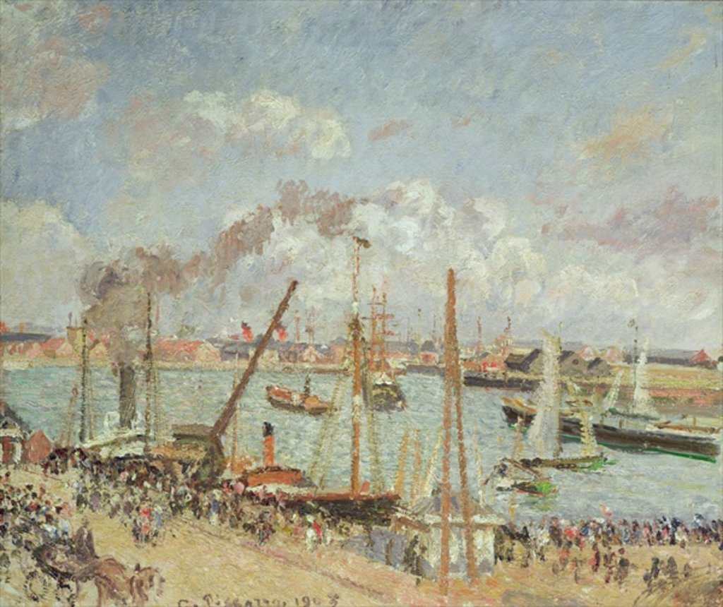 Detail of The Port of Le Havre, Afternoon, Sun, 1903 by Camille Pissarro