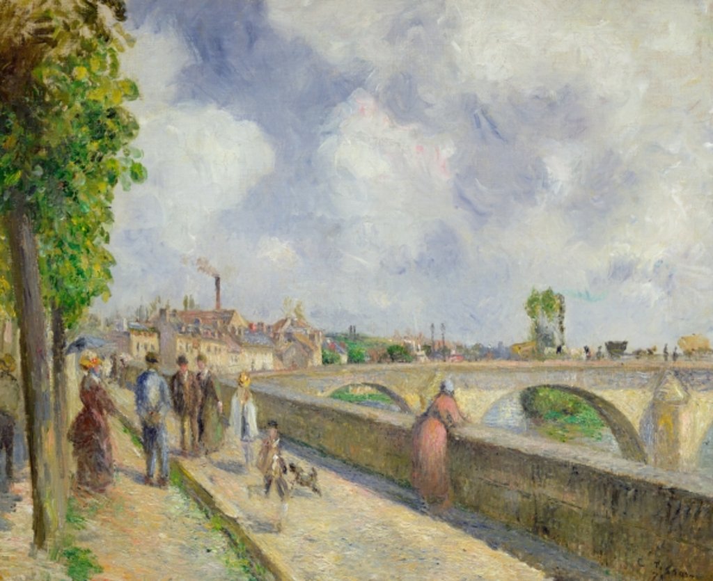 Detail of The Bridge at Pontoise, 1878 by Camille Pissarro