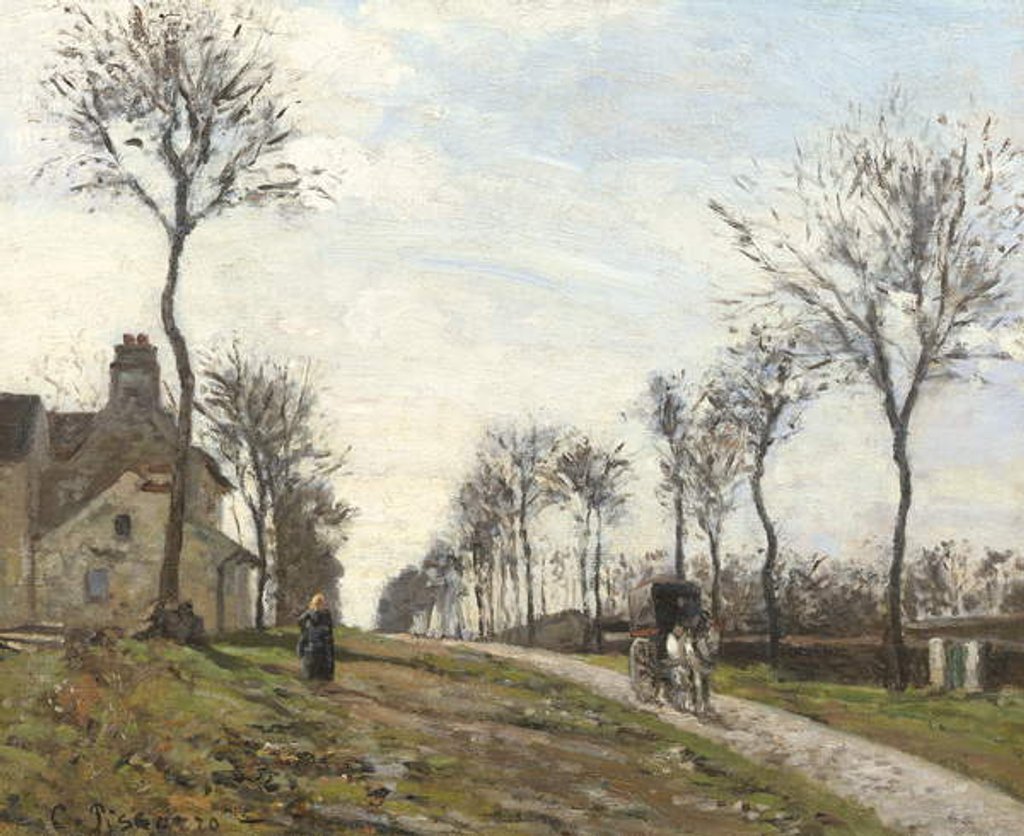 Detail of Road in Louveciennes, 1870 by Camille Pissarro