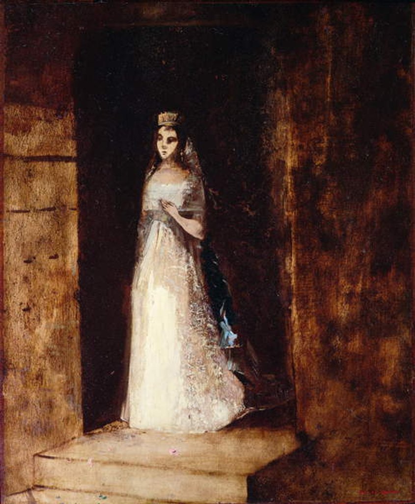 Detail of The White Princess by Odilon Redon