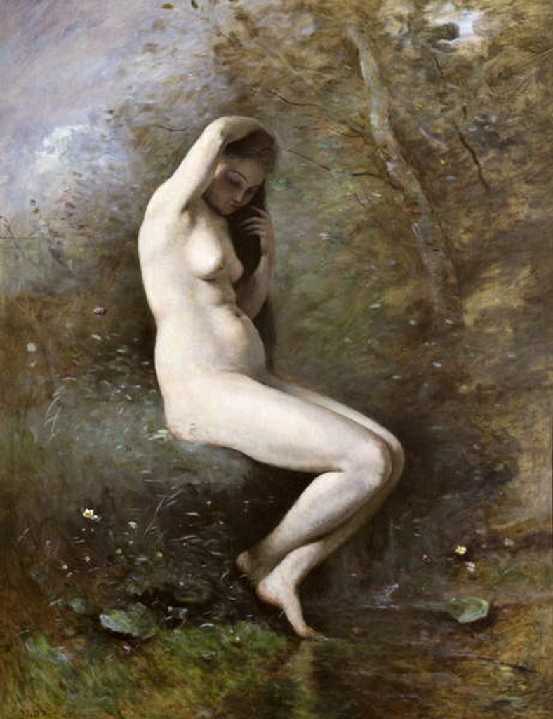 Detail of Venus Bathing, c.1873-74 by Jean Baptiste Camille Corot