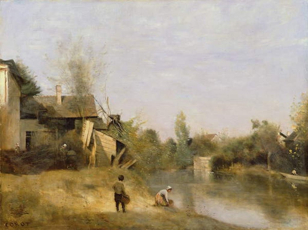 Detail of Riverbank at Mery sur Seine, Aube, c.1870 by Jean Baptiste Camille Corot