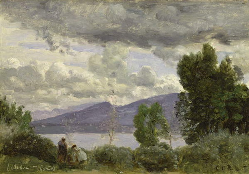 Detail of View of Chalet de Chenes, Bellvue, Geneva, 1857 by Jean Baptiste Camille Corot