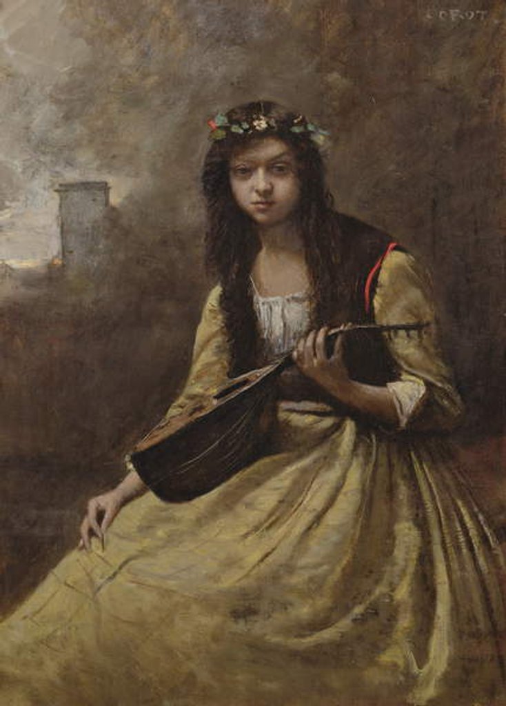 Detail of La Zingara, c.1865 by Jean Baptiste Camille Corot