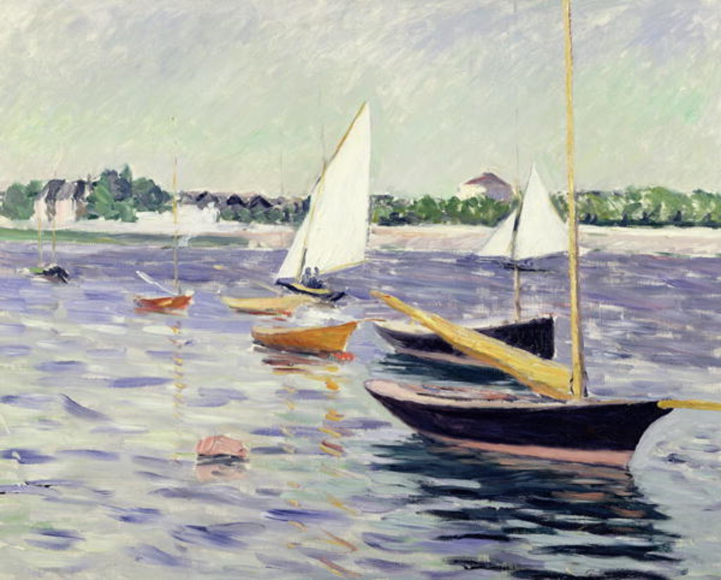 Detail of Sailing Boats at Argenteuil, 1891 by Gustave Caillebotte