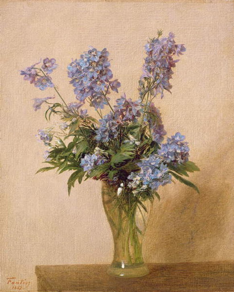 Detail of Vase of Columbines, 1887 by Ignace Henri Jean Fantin-Latour