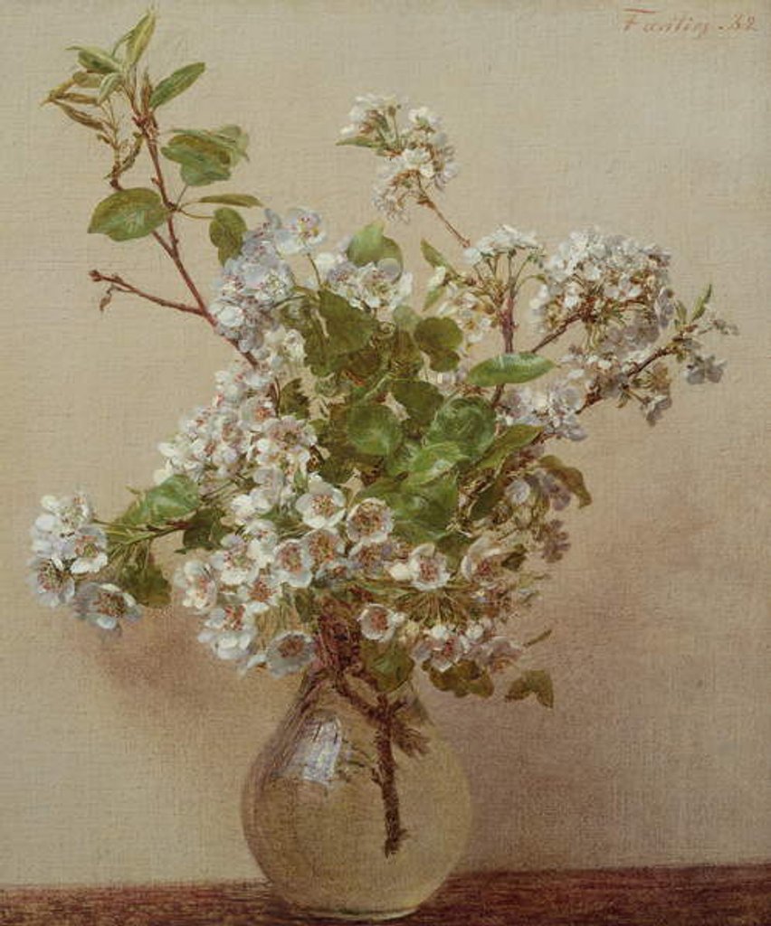 Detail of Pear Blossom, 1882 by Ignace Henri Jean Fantin-Latour