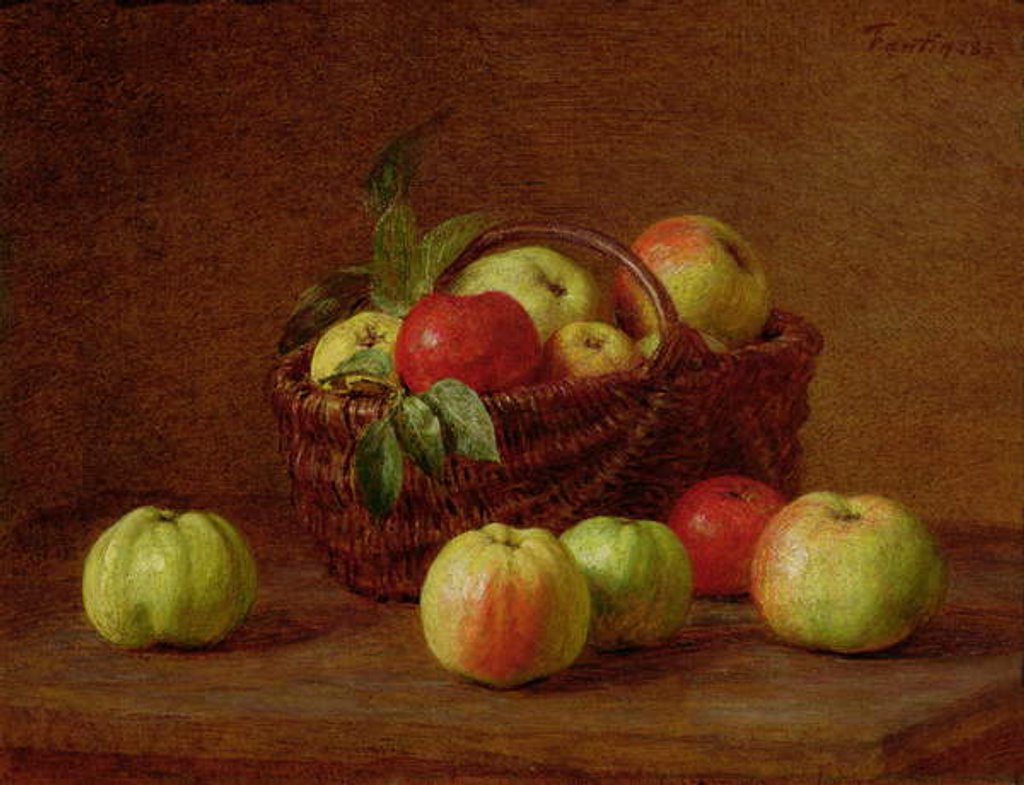 Detail of Apples in a Basket and on a Table, 1888 by Ignace Henri Jean Fantin-Latour